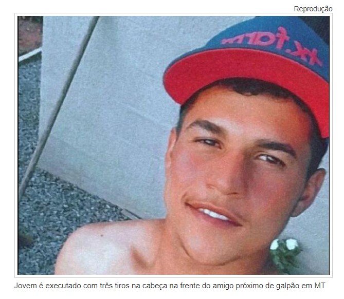 Jovem é executado com três tiros na cabeça na frente do amigo em MT