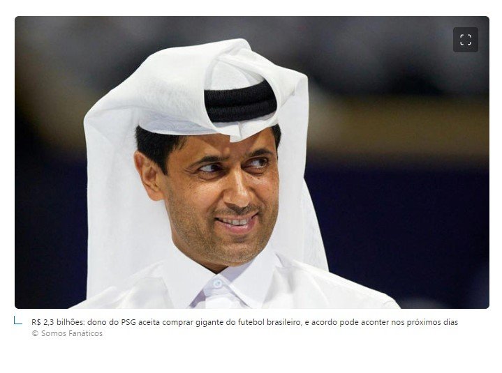 R$ 2,3 bilhões: dono do PSG aceita comprar gigante do futebol brasileiro, e acordo pode aconter nos próximos dias