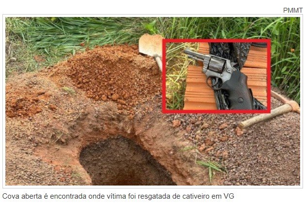 Cova aberta é encontrada onde vítima foi resgatada de cativeiro em VG; criminoso é morto