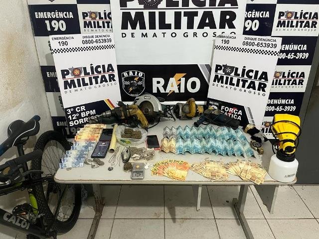 Equipe RAIO de Sorriso prende casal por Trafico de Drogas, e grande quantia em dinheiro.