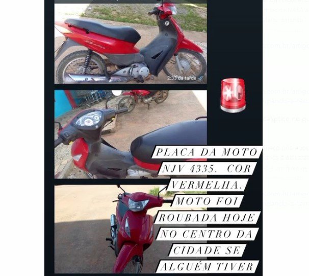 URGENTE: Vendedora tem moto furtada no centro de Colíder.