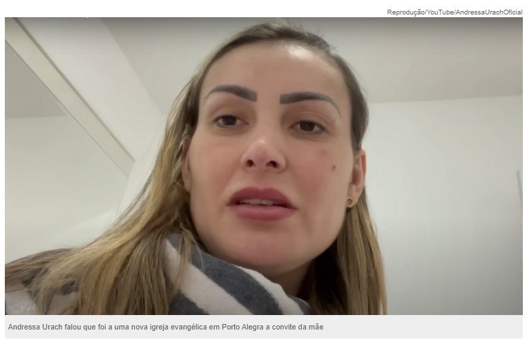 Andressa Urach retorna à igreja evangélica e relata experiência: ‘Estou sem palavras’