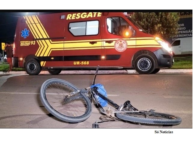 Adolescente de 16 anos em bicicleta é atropelado no nortão