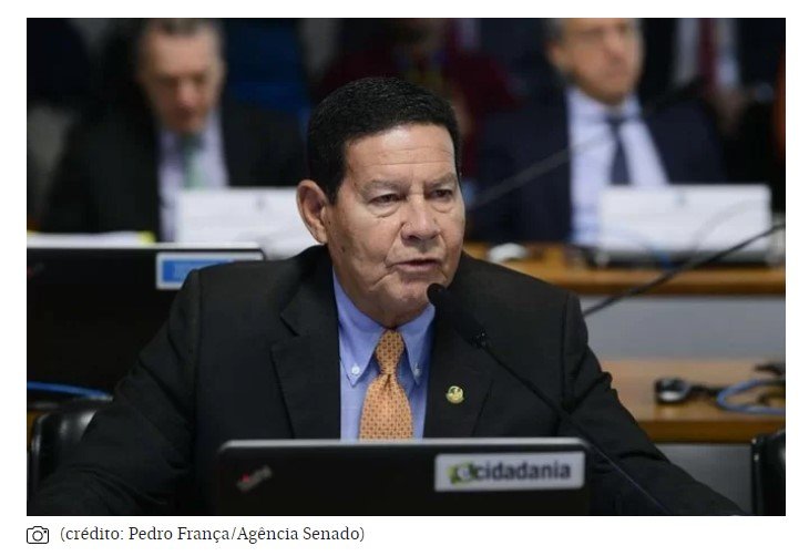 Mourão pede ao Congresso a suspensão da cassação de Dallagnol