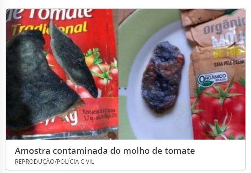 Perícia em molho de tomate encontra fungos e ovos de parasita