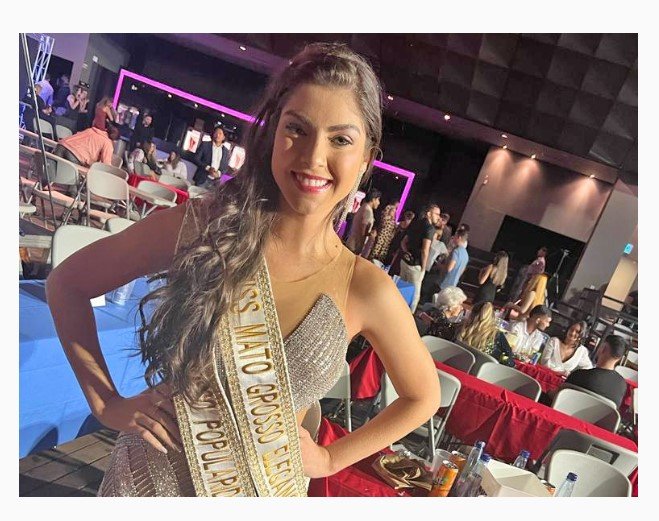 Jovem juarense conquista dois títulos no Concurso Miss Universo Mato Grosso 2023.