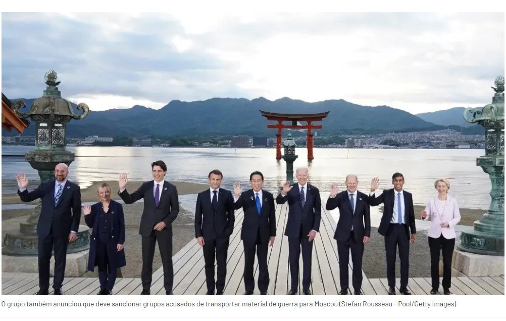 Líderes do G7 prometem fazer 'definhar a máquina de guerra' da Rússia