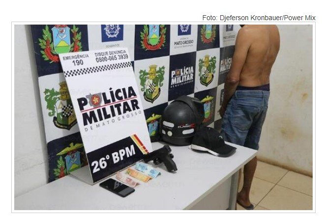 PM prende homem de 46 anos com simulacro de arma de fogo próximo de escola em Nova Mutum/MT