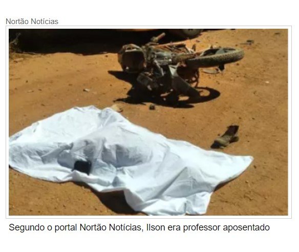 Professor aposentado morre após bater moto em caminhão