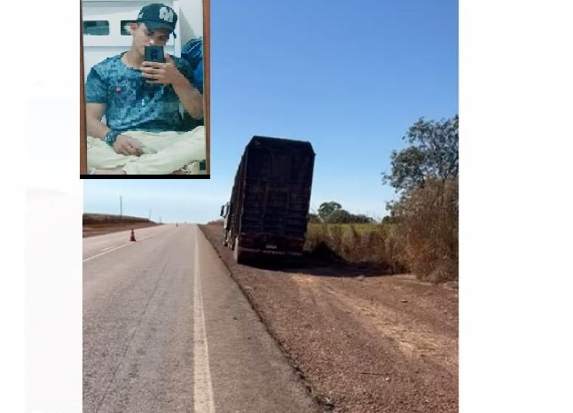 URGENTE: Motociclista morador de Nova Canaã falece após chocar frontalmente com carreta na MT-320. (Vídeo)