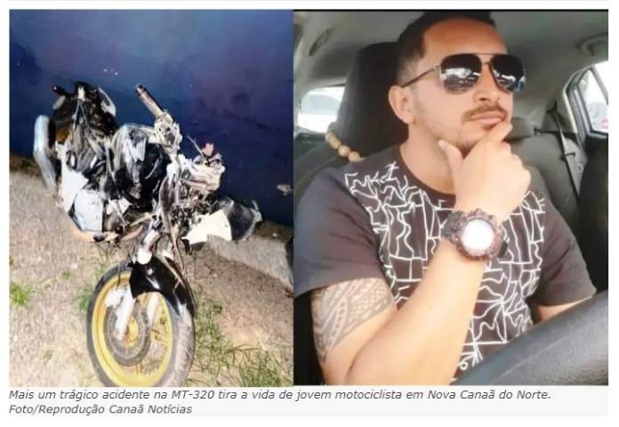 Mais um trágico acidente na MT-320 tira a vida de jovem motociclista de Colíder em Nova Canaã do Norte.