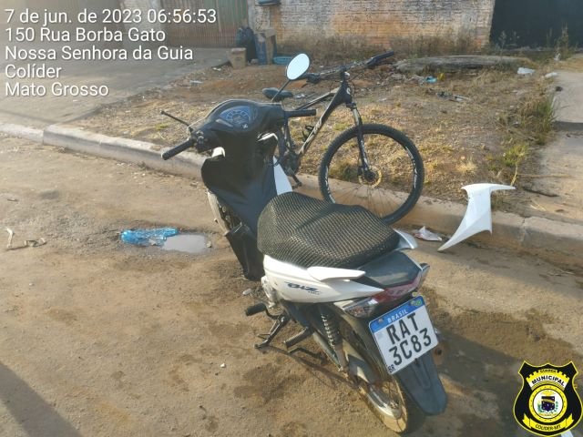 Menina de 11 anos e atropelada à caminho da escola em Colíder. (Fotos)