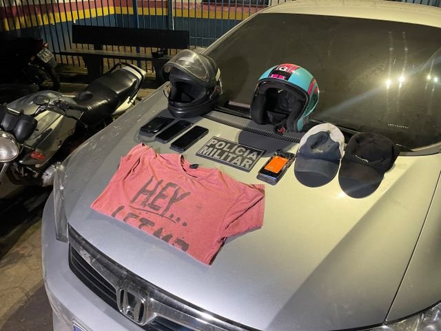 PM de Colíder age muito rápido e prende assaltantes que tinha levado um Honda Civic e moto Biz.(Vídeo)