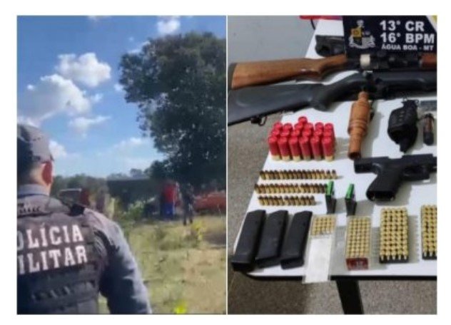 PM flagra 2 militares de GO tentando grilar fazenda em MT; 12 são presos