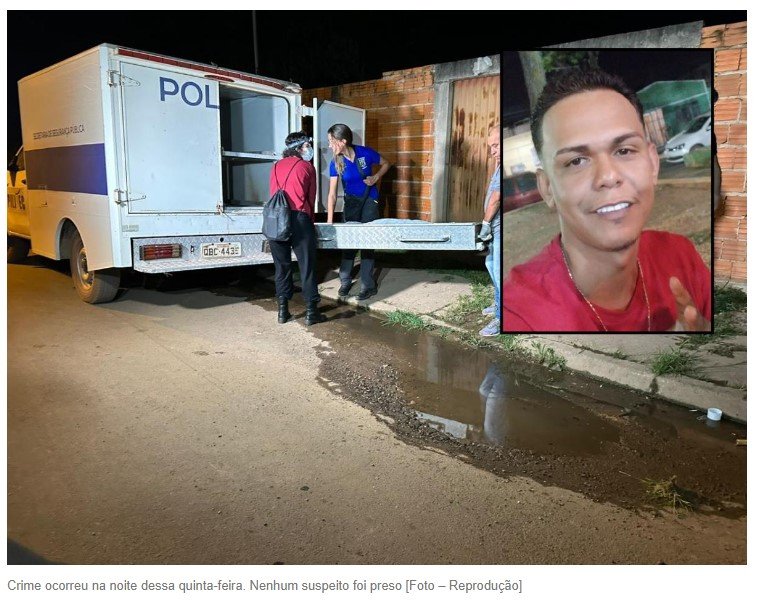 Homem de 31 anos é executado a tiros na frente da casa da mãe em Cuiabá e primo fica ferido