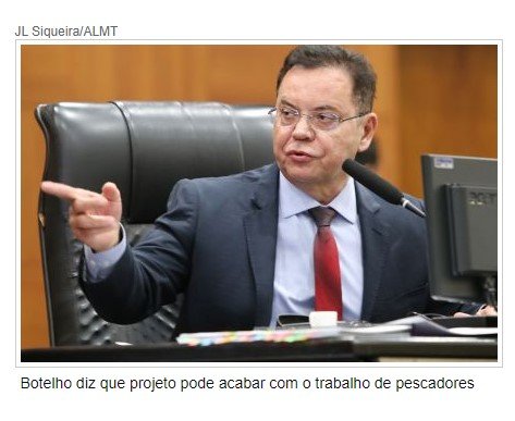 Botelho diz que projeto pode acabar com o trabalho de pescadores