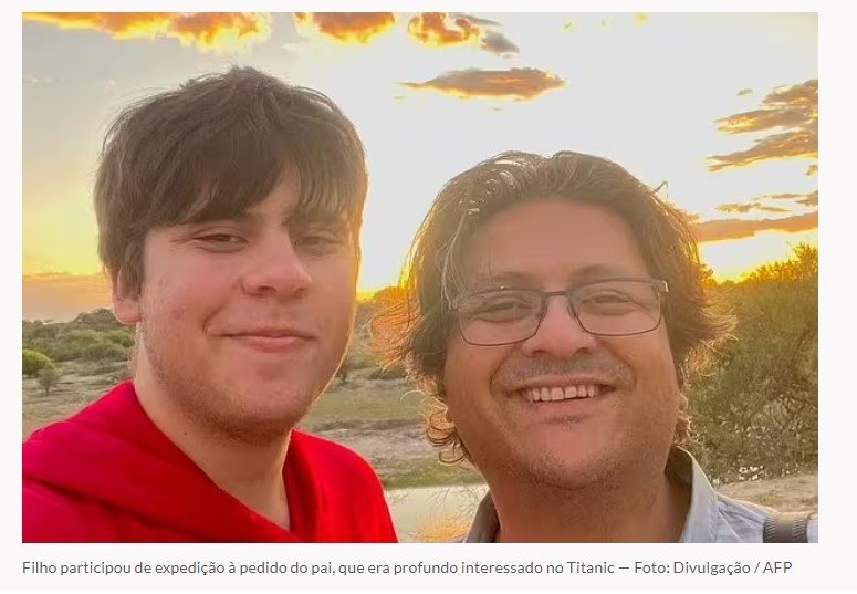 Estudante morto no submarino Titan estava 'apavorado' com viagem ao Titanic