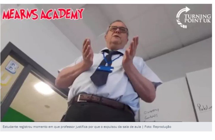 Estudante afirma que só há dois gêneros e é expulso da sala de aula por professor