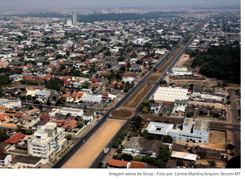 Sinop e Sorriso têm crescimento proporcional maior que Cuiabá, Rondonópolis e Várzea Grande