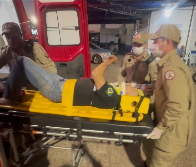 Guarda do aterro sanitário de Colíder tem fratura de clavícula e braço em acidente. (Vídeo)