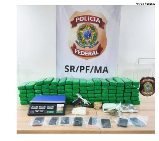 PF apreende 80 kg de drogas e prende 3 acusados de mandar entorpecentes de MT para o MA
