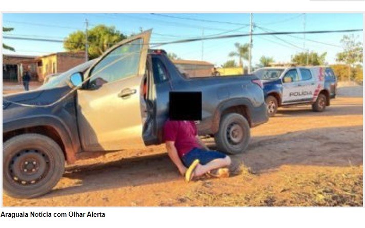 Jovem é localizado morto pendurado em corda amarrada na carroceria de pick-up no Norte Araguaia