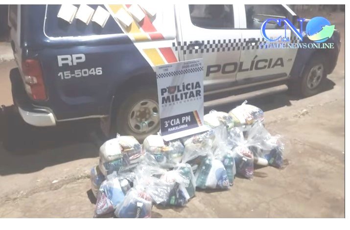 Polícia apreende cestas básicas que facção criminosa distribui para famílias carentes em Marcelândia. (Vídeo)