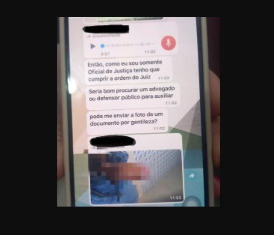 Oficial de Justiça recebe foto de pênis ao notificar devedor de pensão em Cuiabá