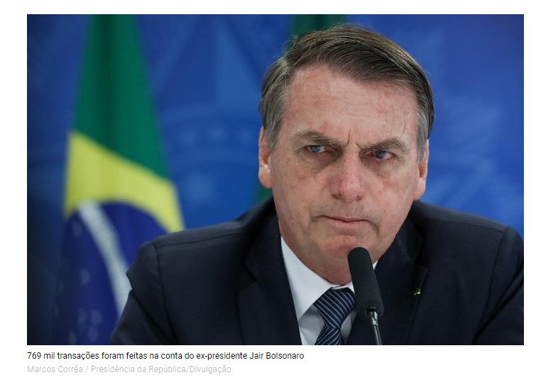 Bolsonaro recebeu mais de R$ 17 milhões em Pix em 2023, aponta relatório do Coaf