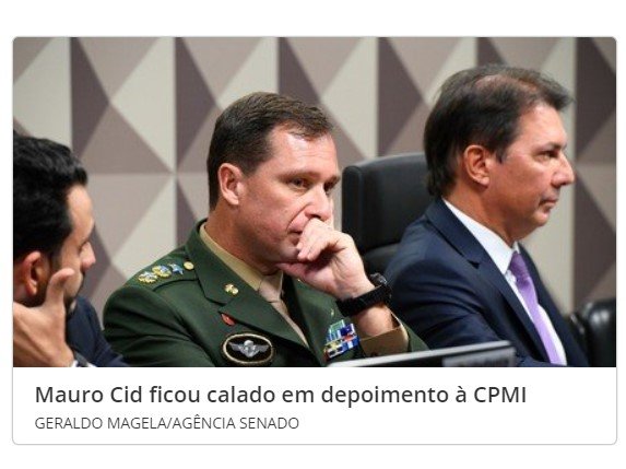 Juiz arquiva ação contra Mauro Cid e diz que CPMI fez teatro político e cometeu abuso de autoridade