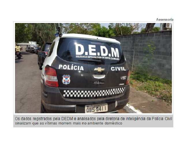 Oito mulheres são assassinadas por mês em Mato Grosso
