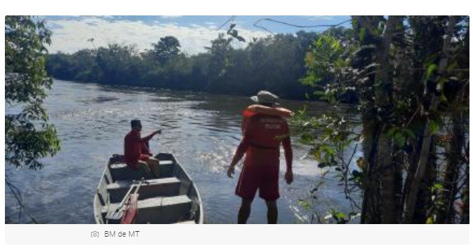Bombeiros procuram rapaz de 20 anos que sumiu durante banho no rio das Mortes em Nova Xavantina