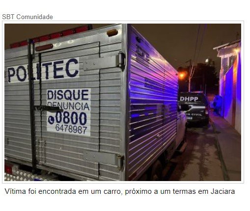 Corpo de homem desaparecido em MT é encontrado em carro