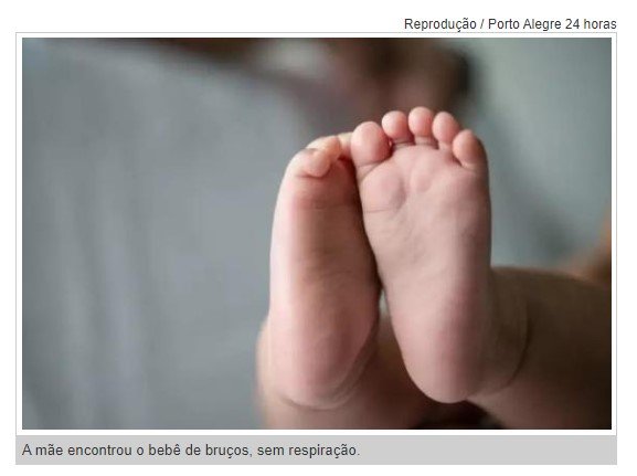 Bebê de 4 meses morre asfixiado no carrinho, em cidade de MT.