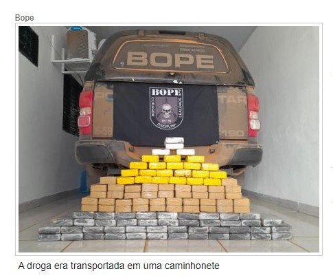 Monitoramento por câmeras resulta em apreensão de 113 kg de droga