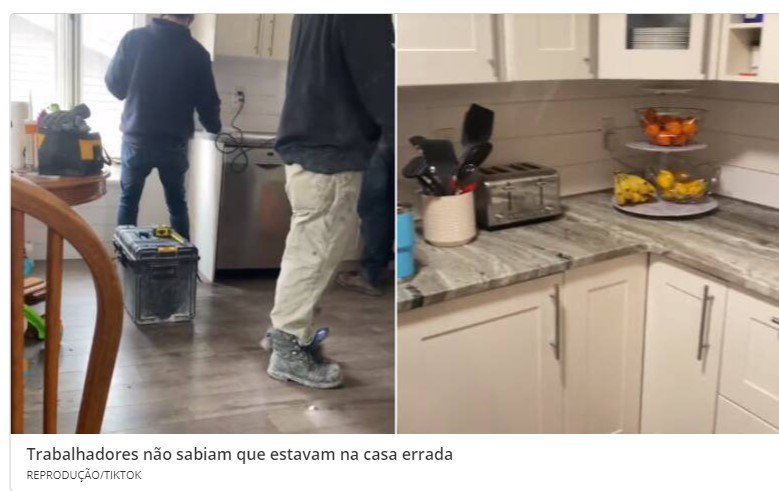 Pedreiros reformam cozinha de influenciadora sem saber que estavam na casa errada