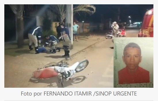Condutor de moto perde o controle bate em poste e morre