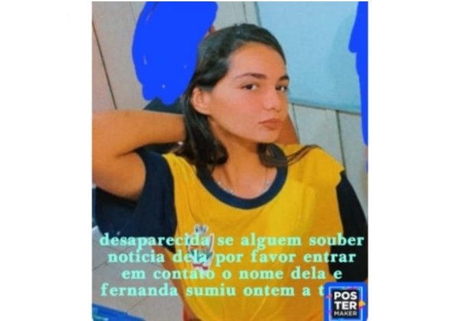 Família busca informações sobre desaparecimento de adolescente de 15 anos, no Distrito de União do Norte.