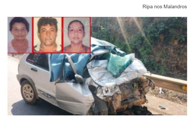 Uno invade pista e acerta carreta em MT; 3 da mesma família morrem em MT