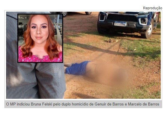 MP denuncia mulher de Colíder que matou pai e irmão da amante do marido em MT