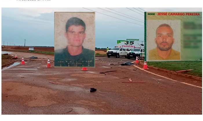 Dois homens morrem após caminhonete capotar na Estrada do Morocó em Sorriso. (Fotos)