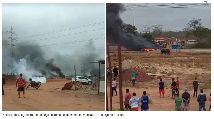 Oficiais de justiça sofreram ameaças durante cumprimento de mandado de Justiça em Cuiabá