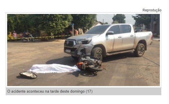 Batida entre Biz e caminhonete mata adolescente de 16 anos