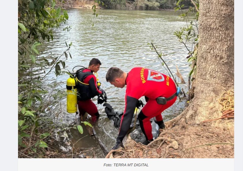 Corpo de homem encontrado em veículo que caiu em ponte do Rio Verde entre Sorriso e Lucas