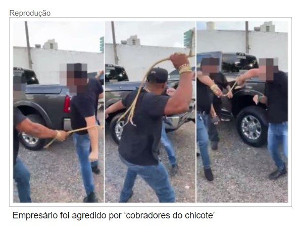 Em depoimento à Polícia, vítima de cobradores omitiu chicotadas