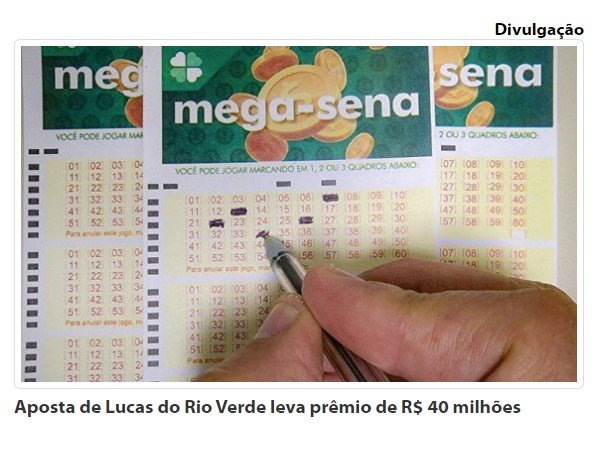 Aposta de MT acerta resultado da Mega-Sena e leva R$ 40 milhões