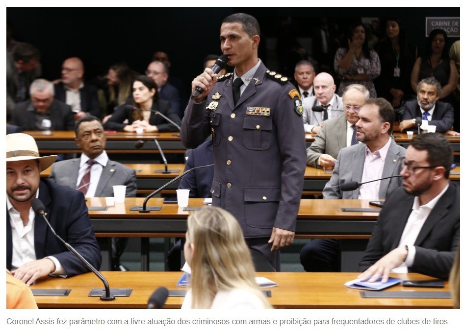 Deputado critica proibição do uso de armas por CAC’s e cita reportagem sobre treinamento de bandidos no RJ