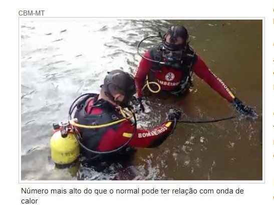 Seis pessoas morreram afogadas no final de semana em MT