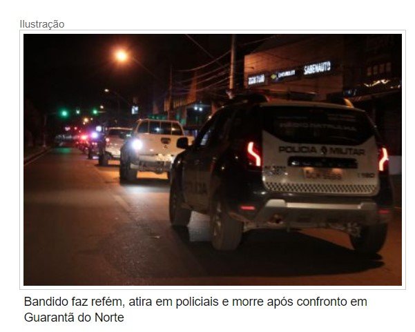 Bandido em Guarantã faz refém, atira em policiais e morre após confronto