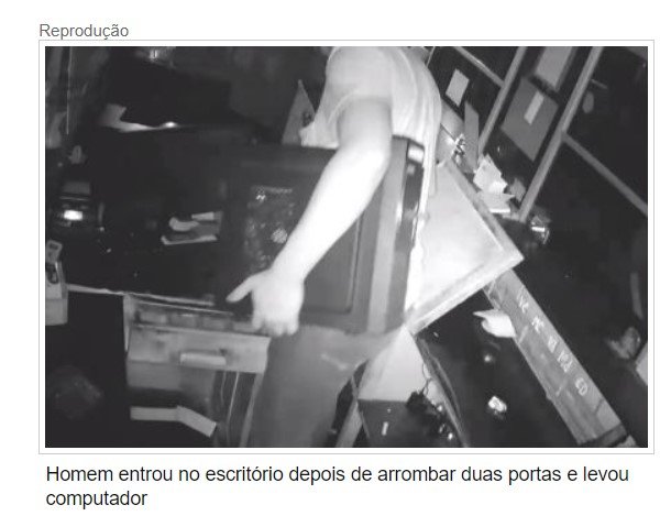 Homem é filmado furtando computador de posto de combustível